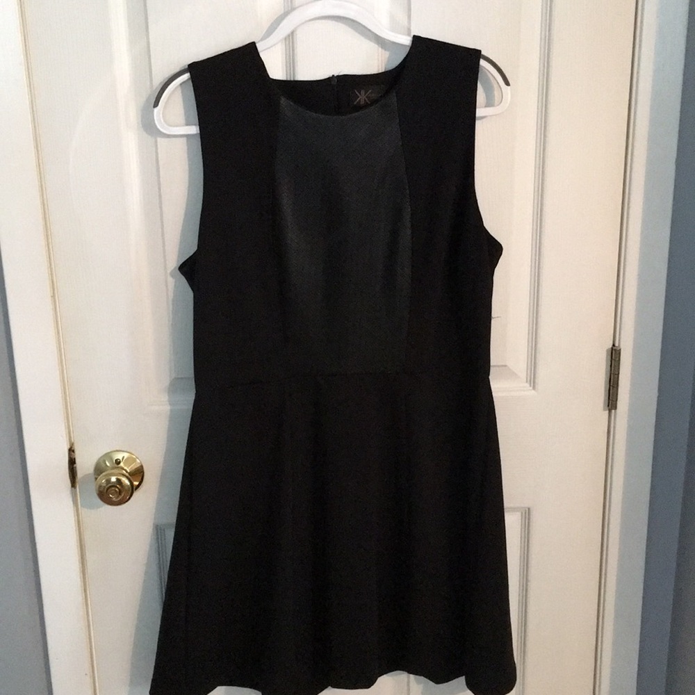 Kardashian Kollection Skater Dress—Faux Leather